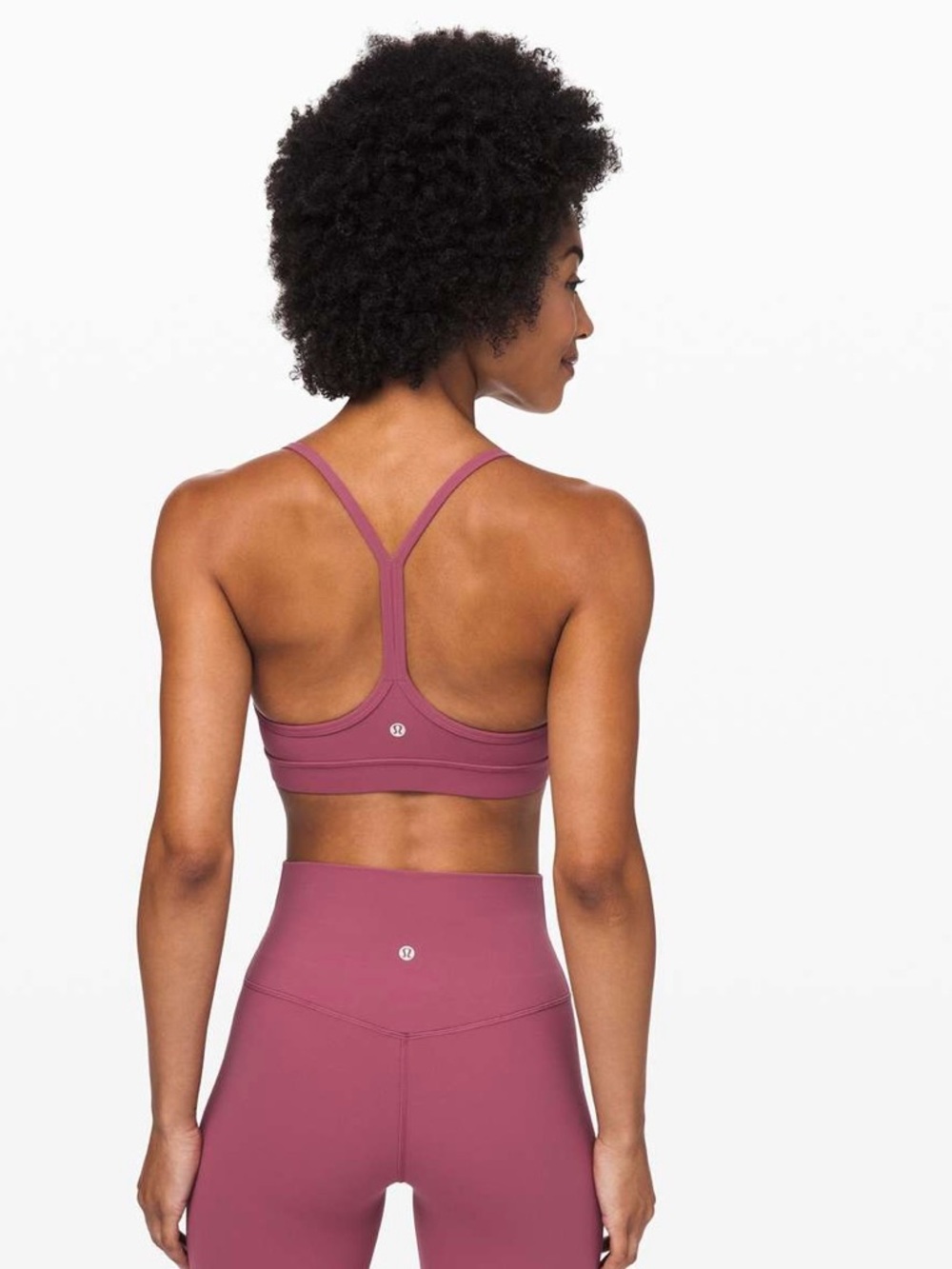 Lululemon Mauve Sports Bra and Leggings